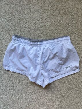 Nike Women’s White 3” Running Shorts with Grey Trim